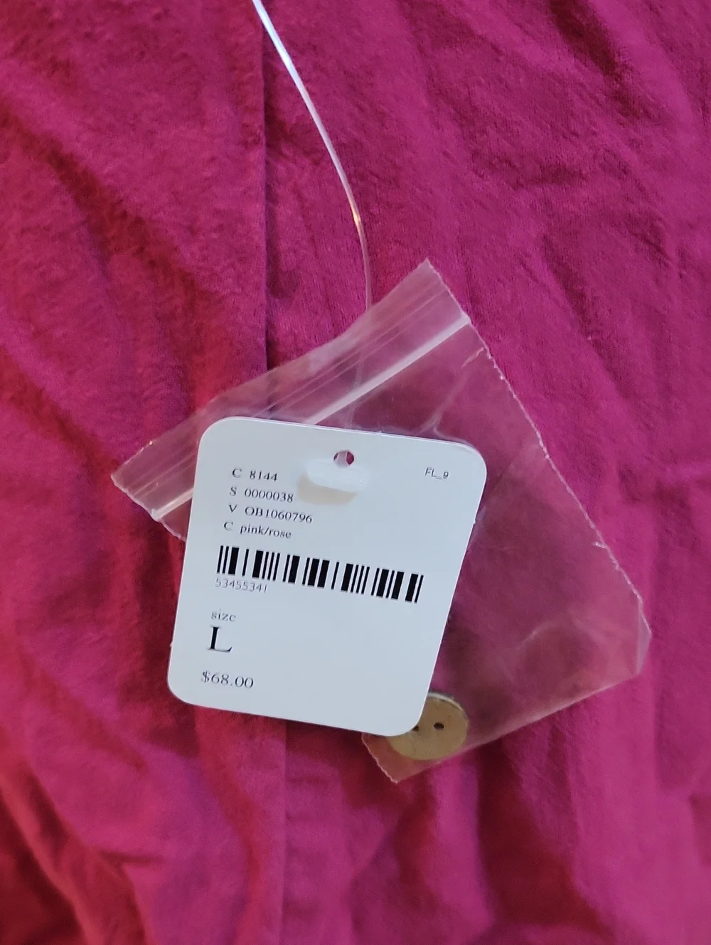 Free People | Fushcia Pink Cotton Open Back Purse Belt Mini Dress Size Large